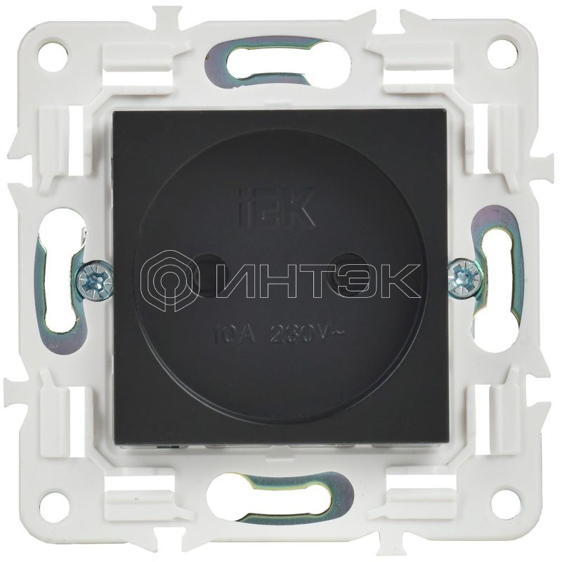 Розетка SKANDY 10А без заземл. защ. шторки SK-R01Bl черн. IEK SK-R13-10-K02 изображение, фото