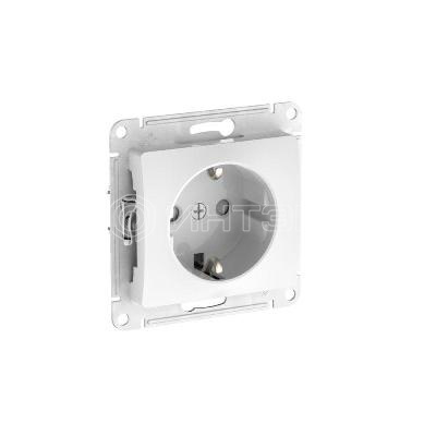 Розетка Glossa 16А с заземл. защ. шторки быстрозажим. клем. механизм бел.  Systeme Electric GSL000145S изображение, фото