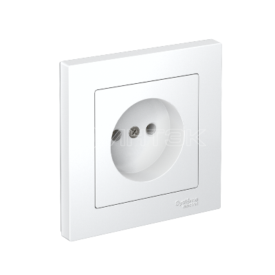 Розетка AtlasDesign 16А без заземл. быстрозажим. клем. в сборе бел. Systeme Electric ATN000140S изображение, фото