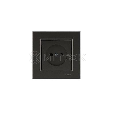 Розетка 1-м СП Karea 10А IP20 б/з дым. металлик Makel 56050022 изображение, фото