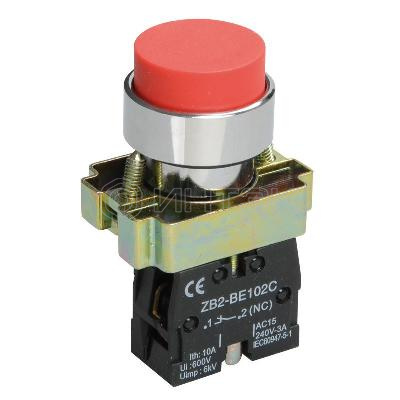 Кнопка LAY5-BL42 1НЗ без подсветки красн. KARAT IEK BBT71-BL-K04 изображение, фото