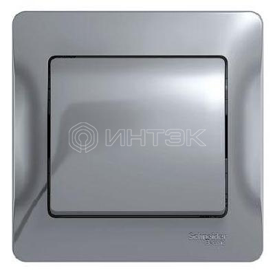 Выключатель 1-кл. СП Glossa 10А IP20 (сх. 1) 10AX в сборе алюм. Systeme Electric GSL000312 изображение, фото
