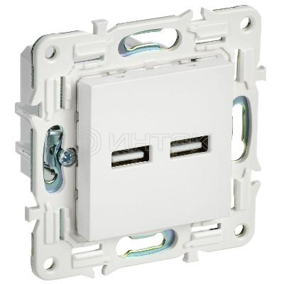 Розетка USB A+A 3.1А SKANDY SK-R15W арктич. бел. IEK SK-U21-D31-K01 изображение, фото