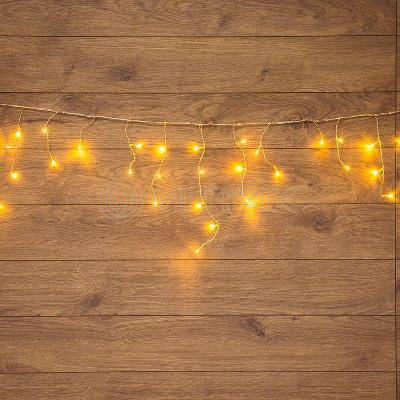 Гирлянда светодиодная "Айсикл" (бахрома) 1.8х0.5м 48LED тепл. бел. 4.1Вт 230В IP20 провод прозр. Neon-Night 255-016 изображение, фото