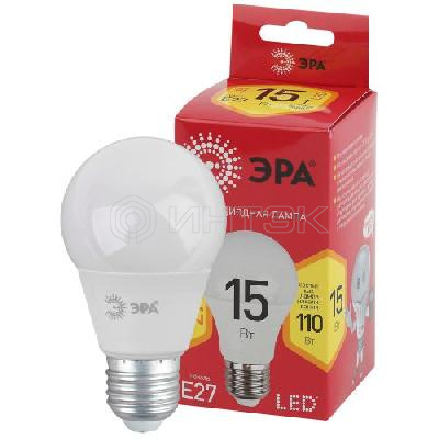 Лампа светодиодная RED LINE LED A60-15W-827-E27 R 15вт A60 груша 2700К тепл. бел. E27 Эра Б0046355 изображение, фото