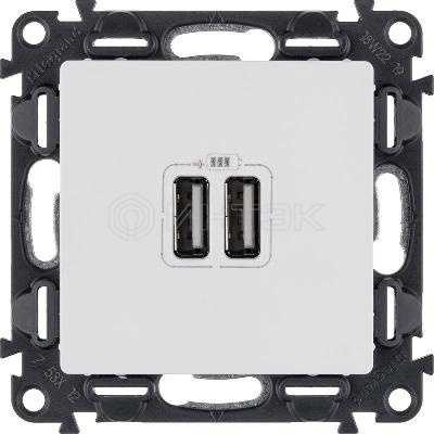 Розетка USB 2-м Valena Life 240В/5В 2400мА с лицев. панелью механизм бел. Legrand 753412 изображение, фото