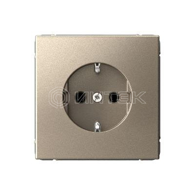 Розетка ArtGallery 16А с заземл. быстрозажим. клем. механизм шампань  Systeme Electric GAL000543S изображение, фото