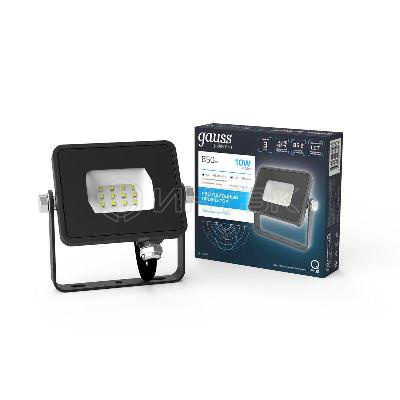 Прожектор светодиодный Qplus 10Вт 6500К IP65 850лм 200-240В ДО сер. GAUSS 690511310 изображение, фото