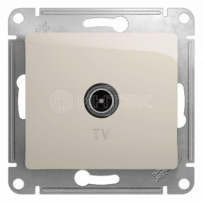 Розетка телевизионная TV Glossa коннектор механизм молочн. Systeme Electric GSL000993 изображение, фото