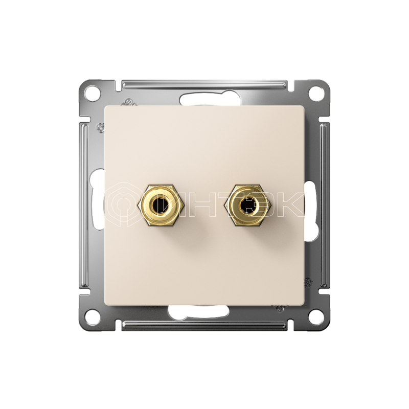 Розетка аудио 2-м AtlasDesign беж. Systeme Electric ATN000287 изображение, фото