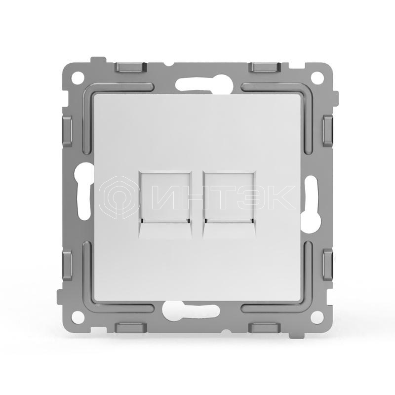 Розетка компьютерная 2-м СП Pixel RJ45 кат.5E механизм бел. TOKOV ELECTRIC TKE-PX-RC2-C01 изображение, фото