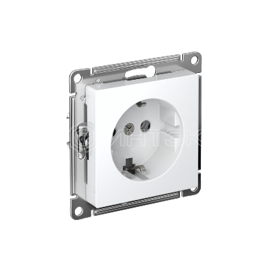 Розетка AtlasDesign 16А с заземл. быстрозажим. клем. механизм бел.  Systeme Electric ATN000143S изображение, фото