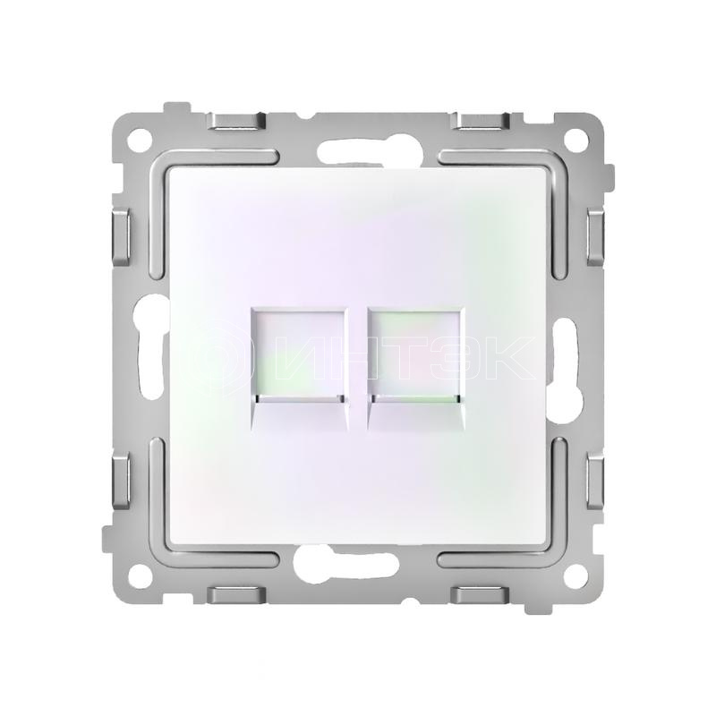 Розетка компьютерная 2-м СП Pixel RJ45 кат.5E механизм перламутр. TOKOV ELECTRIC TKE-PX-RC2-C04 изображение, фото