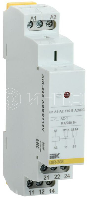 Реле промежуточное OIR 2 конт. (8А) 110В AC/DC IEK OIR-208-ACDC110V изображение, фото