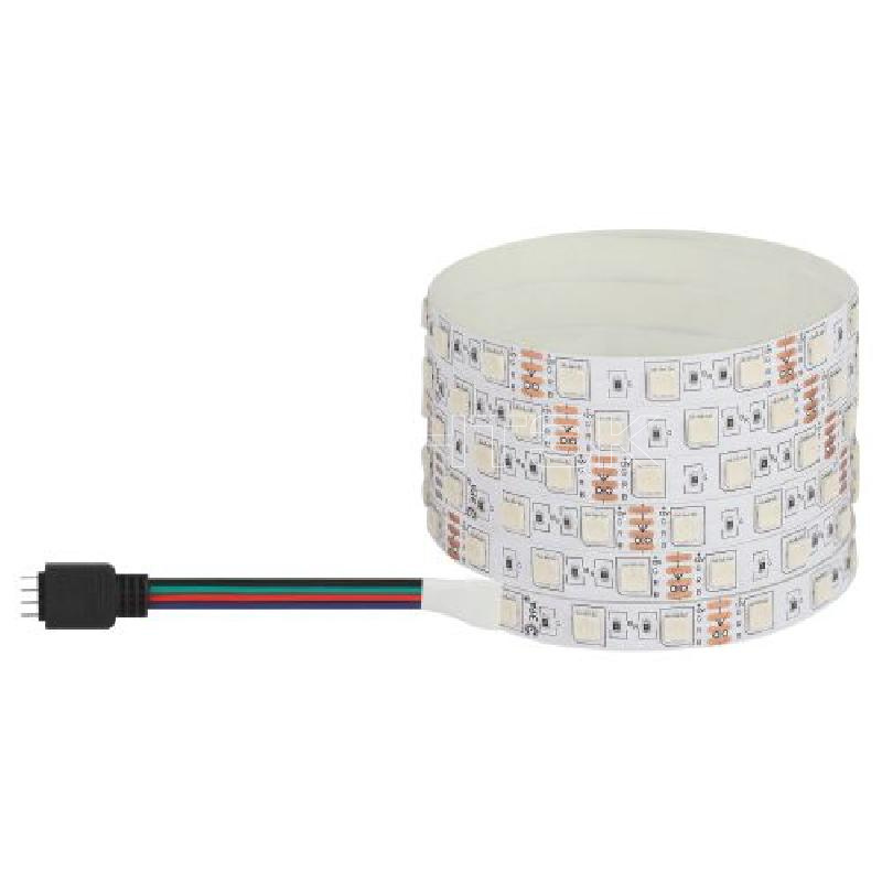 Комплект светодиодной ленты 5050kit-14.4-60-12-IP20-RGB разноцвет. 12В (в комплекте: LED лента на двустороннем скотче; источник питания; контроллер; пульт управления; коннекторы) (уп.5м) Эра Б0043067 изображение, фото