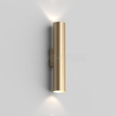 Светильник 15Вт 2xGU10 IP20 LED настен. алюм. матов. зол. DENKIRS 723065 изображение, фото