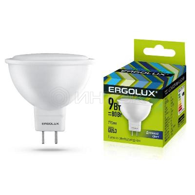 Лампа светодиодная LED-JCDR-9W-GU5.3-6K 9Вт JCDR рефлектор 6500К холод. бел. GU5.3 180-240В Ergolux 13626 изображение, фото