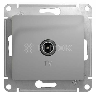 Розетка телевизионная TV Glossa коннектор механизм алюм. Systeme Electric GSL000393 изображение, фото