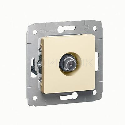 Розетка телевизионная оконечная TV СП Cariva 10дБ 2150/2400МГц сл. кость Legrand 773779 изображение, фото