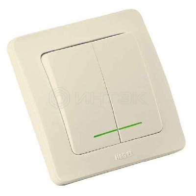 Выключатель 2-кл. СП Мастер 16А IP20 250В с индикацией сл. кость HEGEL ВС16-352-01 изображение, фото