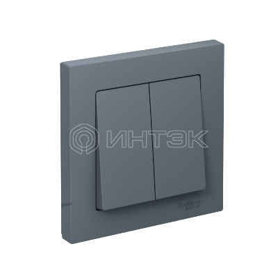 Выключатель 2-кл. СП AtlasDesign 10А IP20 (сх. 5) 10AX в сборе грифель Systeme Electric ATN000752 изображение, фото
