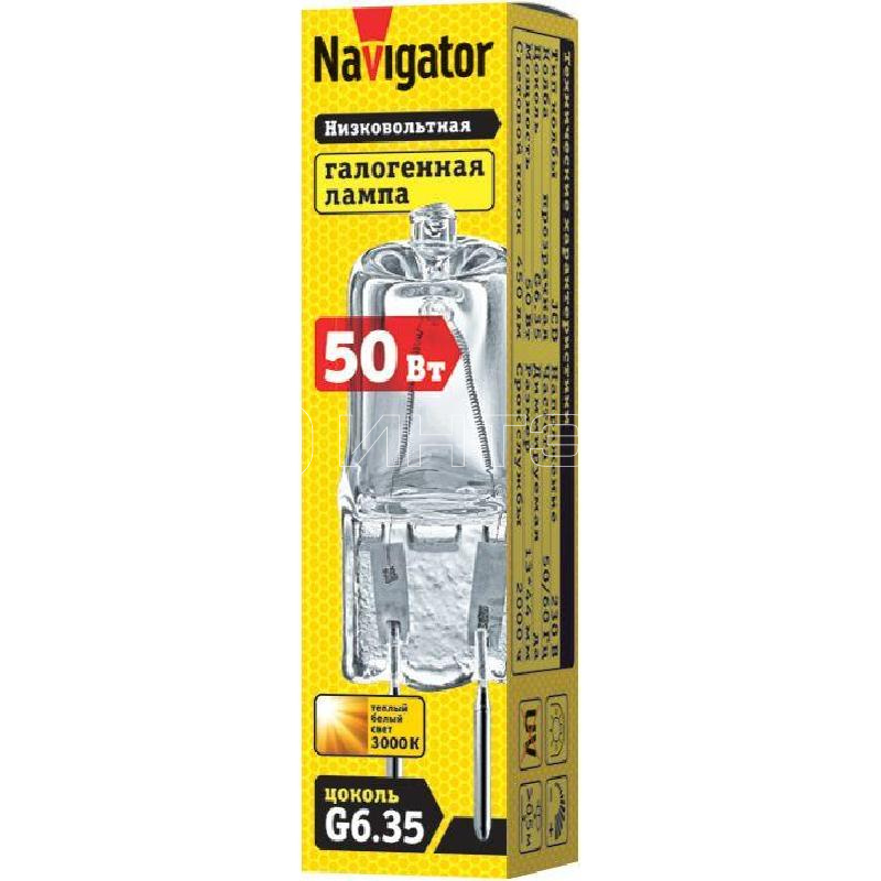 Лампа галогенная 94 214 JCD 50Вт капсульная G6.35 3000К 230В clear 2000h Navigator 94214 изображение, фото
