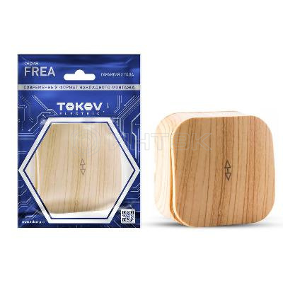 Переключатель 1-кл. ОП Frea 10А IP20 250В АБС-пластик сосна TOKOV ELECTRIC TKE-FR-P1-C25 изображение, фото