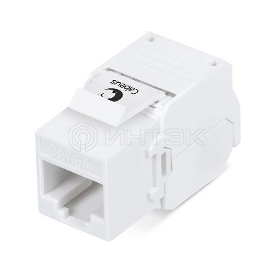 Вставка Keystone Jack RJ45 (8P8C) кат.6A KJ-RJ45-Cat.6A-180-Toolless 180град. без инструмента Toolless бел. Cabeus 7964c изображение, фото