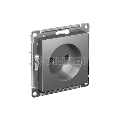 Розетка 1-м СП AtlasDesign 16А IP20 без заземл. без защ. шторок механизм сталь  Systeme Electric ATN000941 изображение, фото