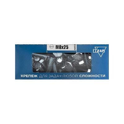 Болт с шестигранной головкой М8х25 DIN 933 оцинк. (уп.40шт) Tech-Krep/Zitar 105208 изображение, фото
