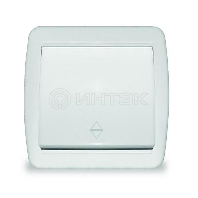 Переключатель проходной 1-кл. ОП Клио 10А IP44 бел. UNIVersal К2230 изображение, фото