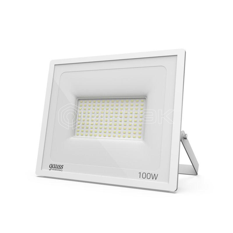 Прожектор светодиодный Elementary 100Вт 6500К IP65 9000лм 175-265В ДО бел. GAUSS 613120300 изображение, фото