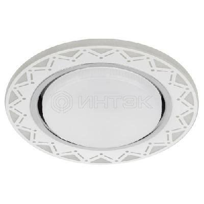 Светильник светодиодный точечный DK LD27 WH/WH GX53 декор со светодиод. подсветкой бел./бел. ЭРА Б0037388 изображение, фото