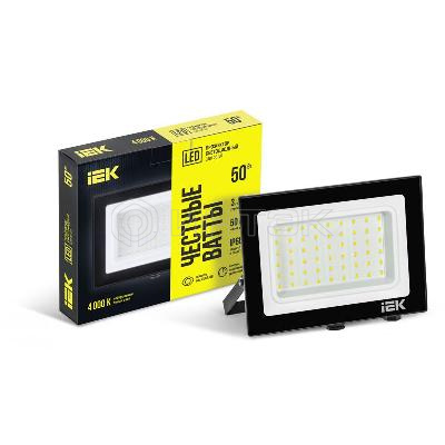 Прожектор светодиодный СДО 06-50 4000К IP65 черн. IEK LPDO601-50-40-K02 изображение, фото
