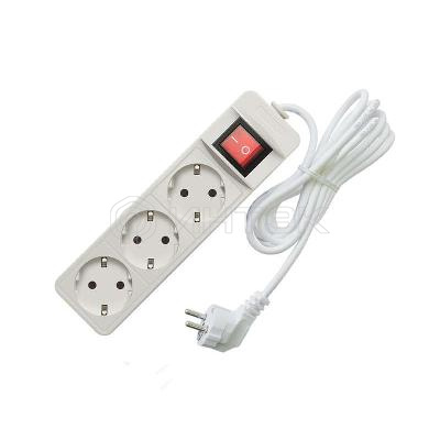 Удлинитель 3х3м с заземл. 10А IP20 2.2кВт ПВС с выкл. Союз 481S-7303 изображение, фото