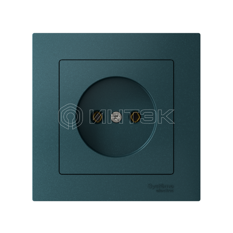Розетка AtlasDesign 16А без заземл. быстрозажим. клем. в сборе изумруд Systeme Electric ATN000840S изображение, фото