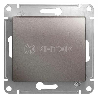 Кнопка нажимная 1-кл. СП Glossa 10А IP20 (сх. 1) 10AX механизм платина Systeme Electric GSL001215 изображение, фото