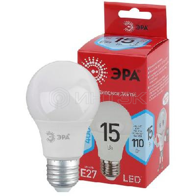 Лампа светодиодная RED LINE LED A60-15W-840-E27 R 15Вт A60 груша 4000К нейтр. бел. E27 Эра Б0046356 изображение, фото