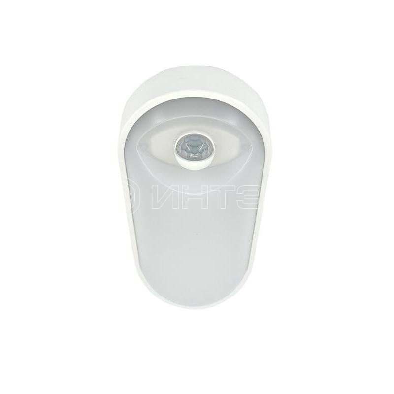 Светильник светодиодный WP 15 C 12W OP 840 W10L22 WH MDM 220х106х60мм 12Вт 4000К IP54 ЖКХ овал. пылевлагозащ. с датчиком движ. бел.  15071524500 изображение, фото