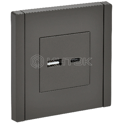 Розетка FORTE&PIANO USB A+C 18Вт FP351 сер. IEK FP-U22-018-K03 изображение, фото