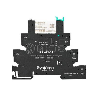 Модуль релейный 1CO 6А 60В DC push-in зажим Systeme Electric SSL1PRFU изображение, фото