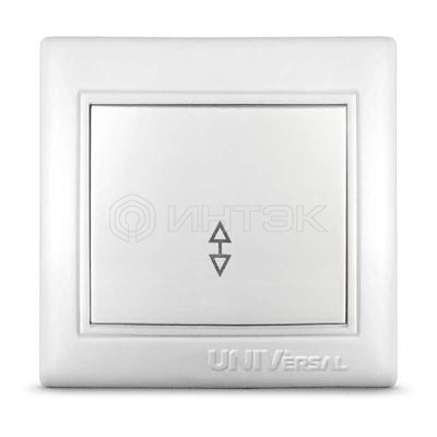 Переключатель проходной 1-кл. СП Севиль 10А IP20 бел. UNIVersal С0025 изображение, фото