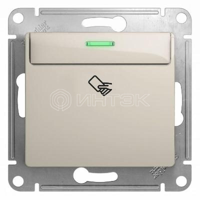 Выключатель карточный 1-кл. Glossa (сх. 6) 10AX механизм молоч. Systeme Electric GSL000969 изображение, фото