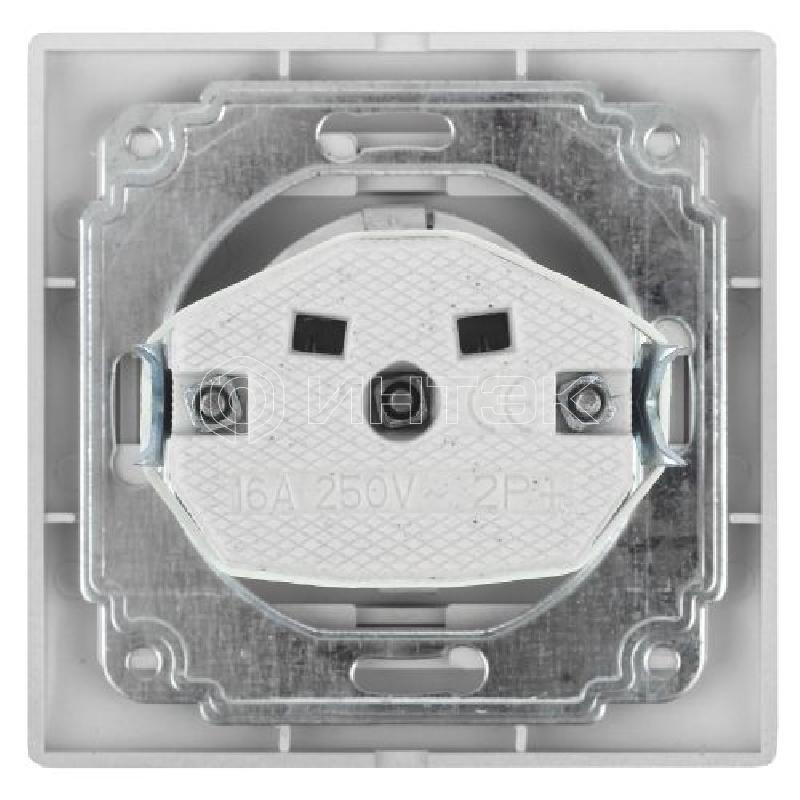 Розетка 1-м СП Plano 1-201-01 16А IP20 250В 2P бел. Intro Б0053859 изображение, фото