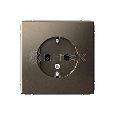 Розетка ArtGallery 16А с заземл. защ. шторки механизм мокко  Systeme Electric GAL000645 изображение, фото