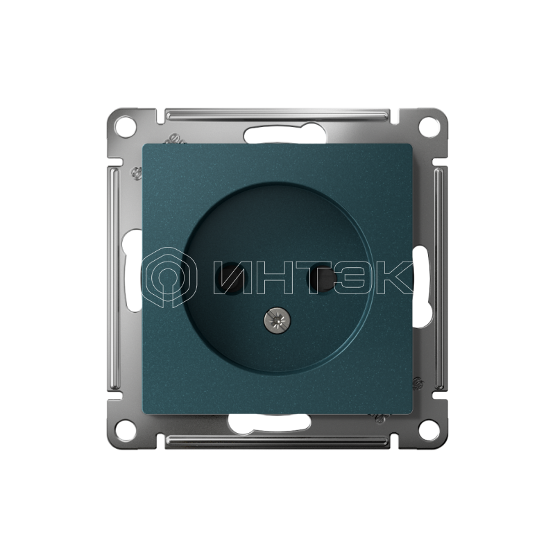 Розетка 1-м СП AtlasDesign 16А IP20 без заземл. защ. шторки механизм изумруд Systeme Electric ATN000849 изображение, фото