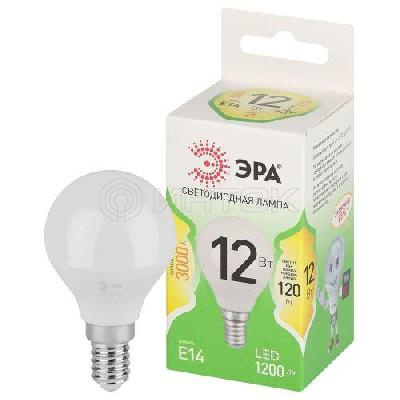 Лампа светодиодная GREEN LINE P45-12W-830-E14 GL 12Вт шар 3000К свет тепл. E14 Эра Б0067042 изображение, фото
