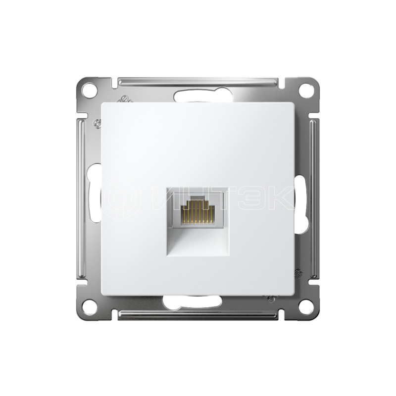 Розетка компьютерная 1-м AtlasDesign RJ45 кат.5E механизм бел.  Systeme Electric ATN000183 изображение, фото