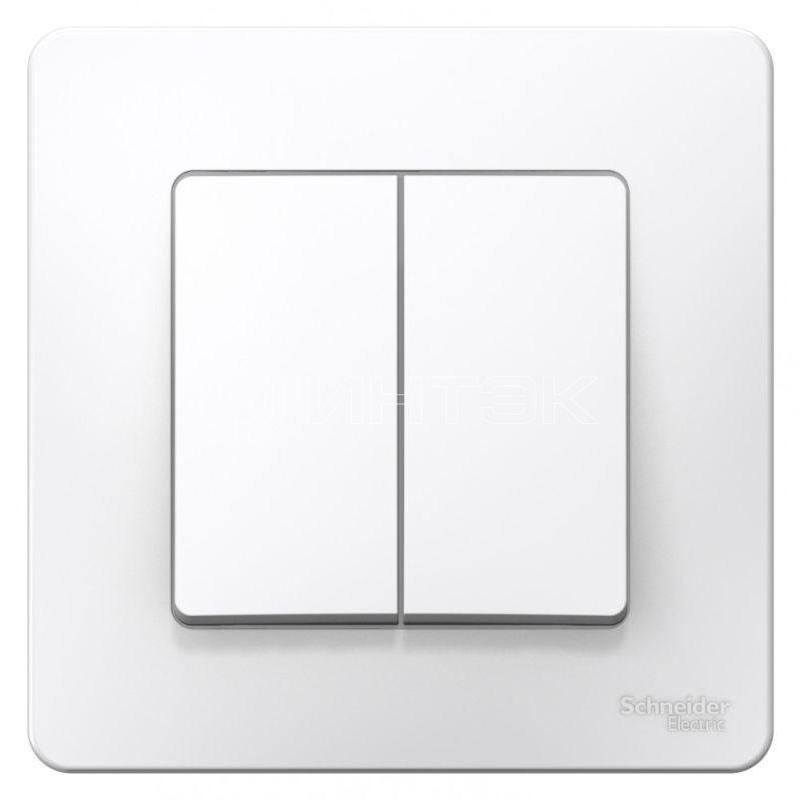 Переключатель проходной 2-кл. СП Blanca 10А IP20 (сх. 6+6) 250В бел.  Systeme Electric BLNVS106601 изображение, фото