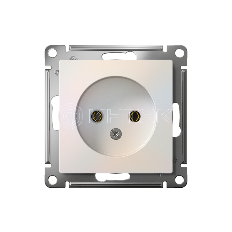 Розетка 1-м СП AtlasDesign 16А IP20 без заземл. без защ. шторок механизм жемчуж.  Systeme Electric ATN000441 изображение, фото